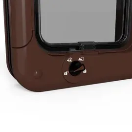 Cat Mate Manuelle Katzenklappe mit 4-Wege-Schloss, 358 braun