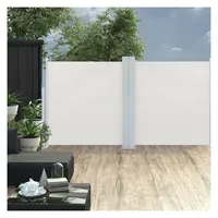 vidaXL Ausziehbare Seitenmarkise 120 x 600 cm Cremeweiß