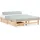 Homestyle4u Palettenbett 140 x 200 cm H2 Braun
