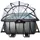 EXIT TOYS Black Leather Pool Set 400 x 200 x 100 cm inkl. Sandfilterpumpe und Abdeckung