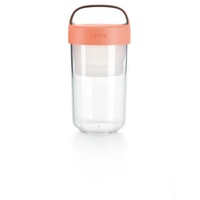 Lekue Lunchbox Jar to Go 600 ml, Tritan rosa|weiß
