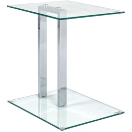 Haku-Möbel HAKU Möbel Beistelltisch Glas transparent 45,0 x 35,0 x 50,0 cm