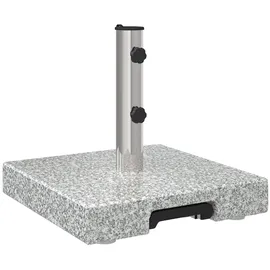 vidaXL Markisenständer mit Rollen Grau 41 x 41 x 37 cm Granit 29 kg Quadratisch