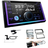 JVC KW-DB95BT Autoradio Bluetooth DAB+ für Citroen Jumper ab 2006 gerade Kante