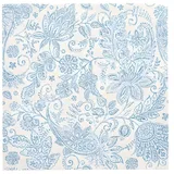 Papstar Servietten "ROYAL Collection" 1/4-Falz 40 cm x 40 cm blau Paisley