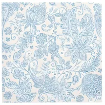 Papstar Servietten "ROYAL Collection" 1/4-Falz 40 cm x 40 cm blau Paisley