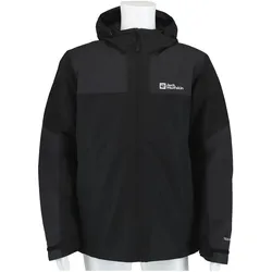 Jack Wolfskin Winterjacke Jasper 2024 (sehr wasser- und winddicht, atmungsaktiv) schwarz Herren