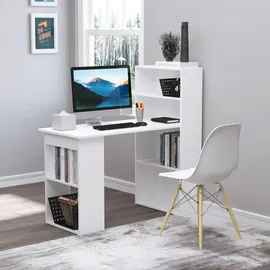 Homcom Laptoptisch mit Büroregal weiß