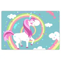 cover-your-desk.de Schreibtischunterlage "Unicorn Regenbogen Muster" in Bunt (L)60 x 40 cm