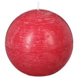 Atmosphera Rustikale Kugelkerze 445 g rot