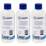 AllSpares Entkalker für Kaffeemaschinen geeignet für Delonghi EcoDecalk DLSC500 und AEG M3BICD200 (500 ml (3er Pack))