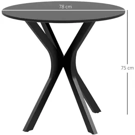 Homcom Esstisch, Runder Küchentisch, Esszimmertisch mit Spider-Stahlgestell