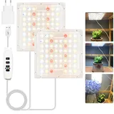 Pflanzenlampe LED Vollspektrum mit 3/9/12 Hr Timer, Pflanzenlicht mit 120LEDs 6000K /3500k/660nm Pflanzenleuchte Wachsen licht, 10 Helligkeit, 3 Farbmodi, Vollspektrum Pflanzenlicht für Zimmerpflanzen