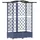 vidaXL Hochbeet mit Rankgitter und Dach 124 x 40 x 126 cm Grau