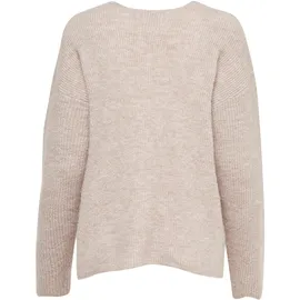 Only ONLCAMILLA V-Neck L/S Strickpullover Beige L