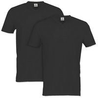 LERROS V-Shirt, (Spar-Set, 2 tlg.), in klassischer Optik, schwarz