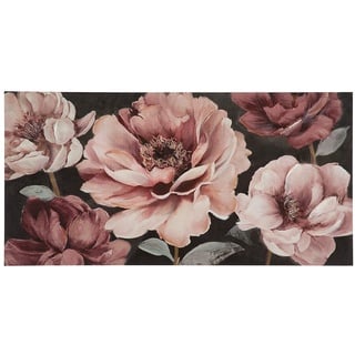 Gilde großes Bild XXL 120 x 60 cm - Rosen Pfingstrosen Peonie rosa rot burgund