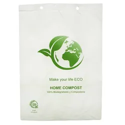 MONOUSO - Flachbeutel Markt Block Bio Home Compost 30x42,5cm 14μm (100 Stück)