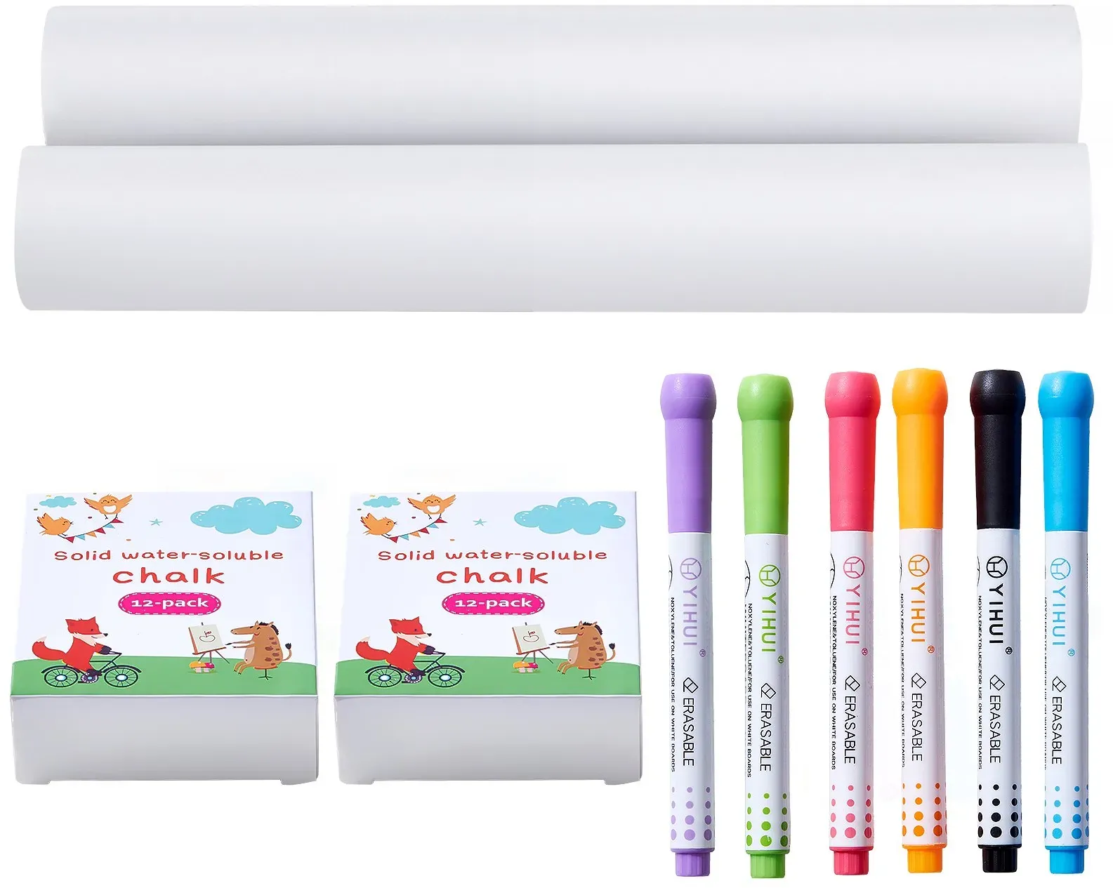 VEVOR Kindertafel Staffelei Zubehör-Set Kreide Marker Papierrollen 32-teilig