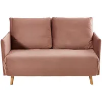 Livetastic Schlafsofa, Altrosa, Textil, Kiefer, Uni, 2-Sitzer, 132x82x91 cm, Liegefunktion, Rücken echt, Kinder- & Jugendzimmer, Jugendmöbel, Jugendsofas