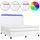 vidaXL Boxspringbett mit Matratze & LED Weiß 160x200 cm Kunstleder