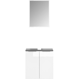 Vicco Badmöbel-Set OTIS Weiß - Waschtischunterschrank Spiegel