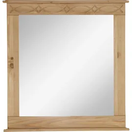 Home Affaire Spiegel HOME AFFAIRE "Indra", beige (natur), B:63cm H:78,4cm T:4cm, Glas, Spiegel, Rahmen aus massiver Kiefer