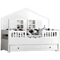 xl moebel gmbh Kinderbett Ausziehbar 90 x 200 cm Holz weiß