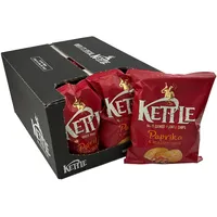 Kettle Chips Paprika & Roasted Onion 10 x 130 g Tüten, hand-frittierte Kessel-Chips, knusprige Kartoffelchips mit dem Geschmack von Paprika & gerösteten Zwiebeln für einen gelungenen Abend