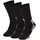 Apollo Basicsocken 3er Pack Schwarz/Mehrfarbig 35-38