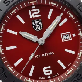 Luminox Herren-Taucheruhr Quarz Pacific Diver Schwarz/Rot