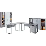 BMG Möbel Büromöbel-Set Tabor Office 5, (Set, 10 tlg.), grau