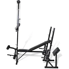 vidaXL Hantelbank Fitnessgerät schwarz