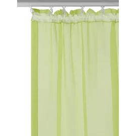 OTTO home Gardine OTTO HOME "XANA" Gr. 1, grün, B:145cm H:145cm, Voile, Polyester, Gardinen, Gardine, Bestseller, einfarbig, 1 bzw. 2 Schals, pflegeleicht, Beststeller