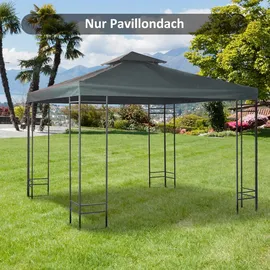 Outsunny Ersatzdach für Pavillon 3x3 m 3 x 3 m Grau