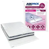 ASK Pack Matratzenschutzhülle mit Klebeverschluss 140 x 200 cm transparent