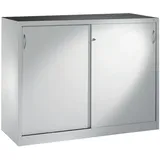 CP Stahlschrank mit Schiebetüren 160 x 120 cm grau, 160x120x50 cm