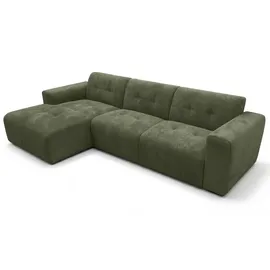 ax living Eckcouch Polyester 310 cm L Grün