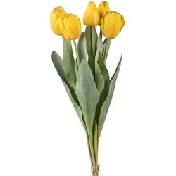 Kunsttulpe CREATIV GREEN "Bund aus Tulpen", gelb, mix, H:49cm, Kunststoff, Kunstpflanzen, mit 5 Stielen