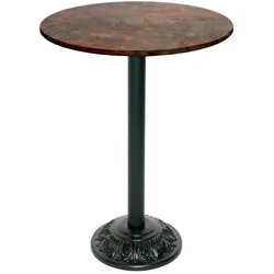 Restootab Stehtisch Bistrot-Stil Ø70cm - Modell Rost