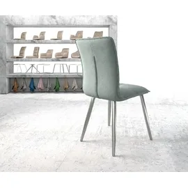 DeLife Esszimmerstuhl Maddy-Flex Stripes Mint 4-Fuß konisch Edelstahl