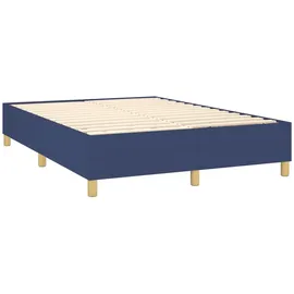 vidaXL Boxspringbett mit Matratze Blau 140x200 cm Stoff1378303