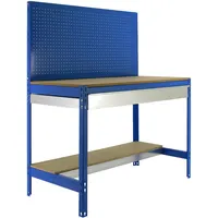 SIMONRACK Werkbank BT2 BOX 1200 + Gratis Deutschland-Schal blau 1 Schublade 120,0 x 61,0 x 144,5 cm