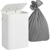 Relaxdays Relaxdays, Wäschekorb Wäschekorb Bambus (105 l)