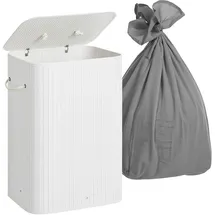 Relaxdays Relaxdays, Wäschekorb Wäschekorb Bambus (105 l)