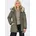 Parka FUR WINTER LIFE CC OTW Damen Gr M beige stone gray detail nature fur Web Obermaterial 100 Polyester unifarben regular fit taillenbedeckt hoch geschlossener Ausschnitt Bündchen Jacken Parka Kunstfaser