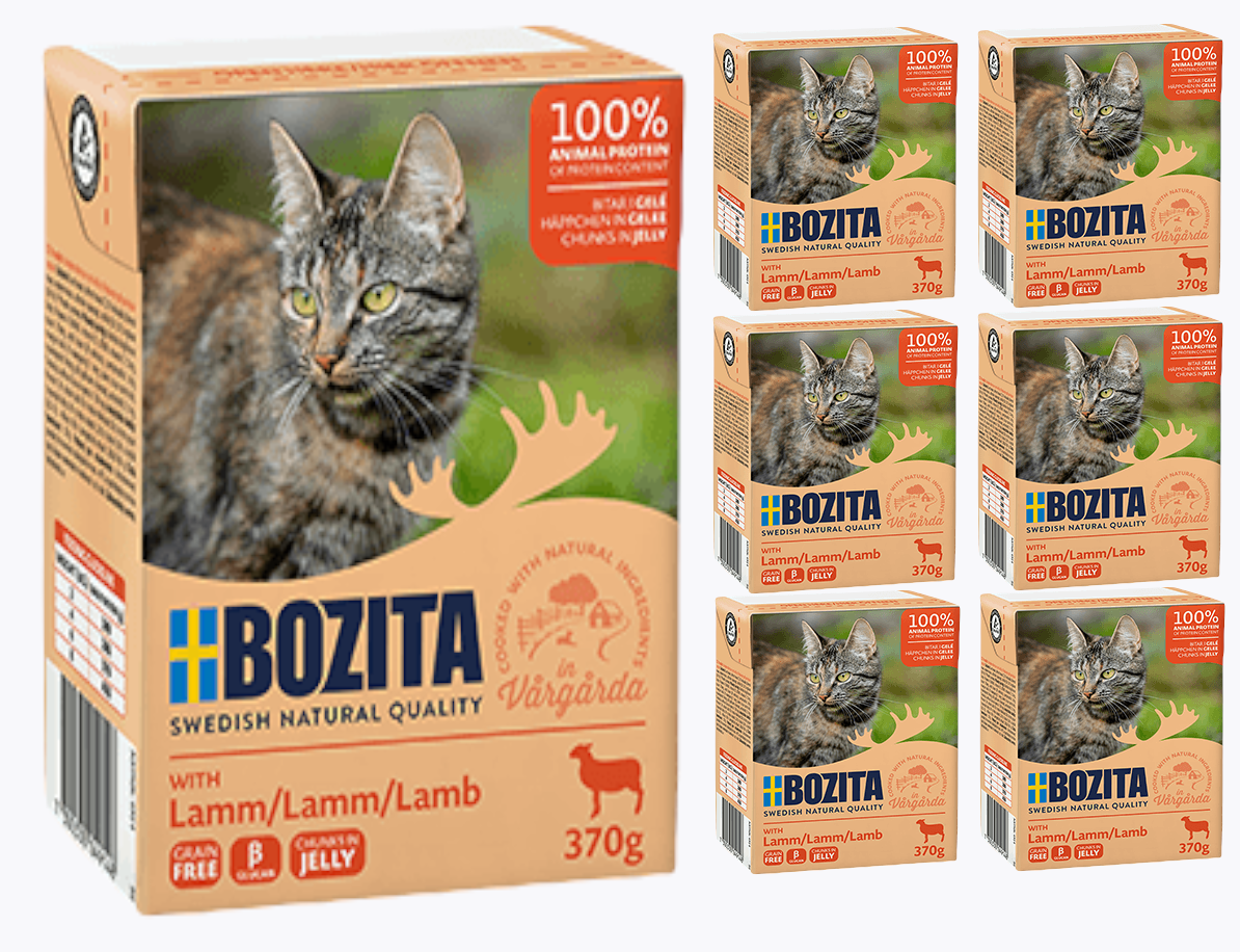 Bozita Häppchen in Gelee mit Lamm 6x370g (Rabatt für Stammkunden 3%)