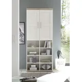 HBZ Mehrzweckschrank »Romance im Landhaustil, BxHxT 80x191x38 cm«, (1 St.), Mit 2 Türen, 8 offene Fächer, 12 Einlegeböden und 2 festen Böden,