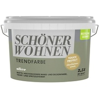 SCHÖNER WOHNEN-Farbe Wandfarbe Trendfarbe  (Olive, 2,5 l, Matt, Konservierungsmittelfrei)