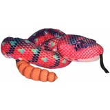 Wild Republic 23527 Plüsch Schlange rot-grün, Snakesss Kuscheltier, 137 cm, Multi